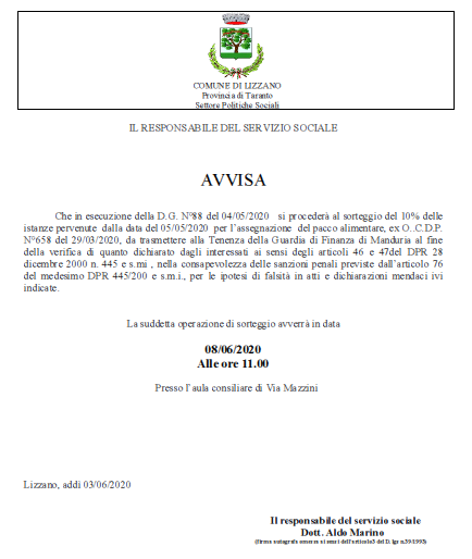 Immagine di Avviso