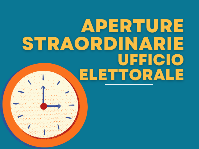 titolo immagine Immagine di Orari di apertura straordinaria ufficio elettorale comunale