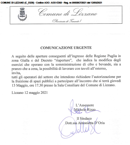 titolo immagine Immagine di Comunicazione urgente