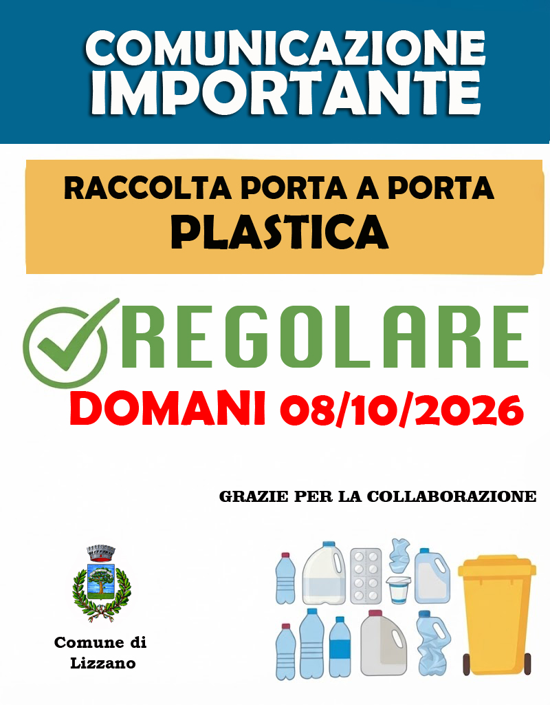 Immagine di Raccolta plastica - 08/10/2026